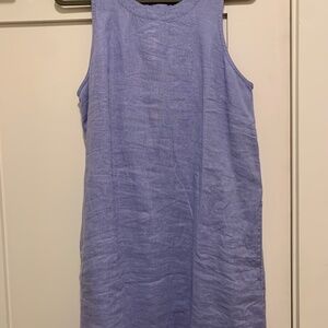 J Crew Linen Sleeveless Shift Dress